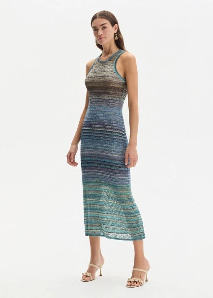COLOR BLOCK FESTIVAL KNIT DRESS - 1