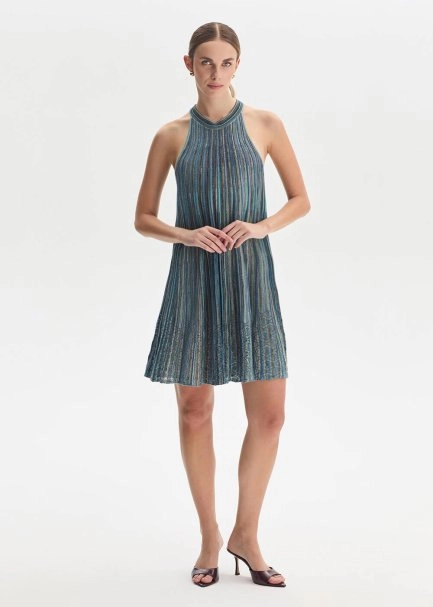 COLOR BLOCK FESTIVAL MINI KNIT DRESS - 1