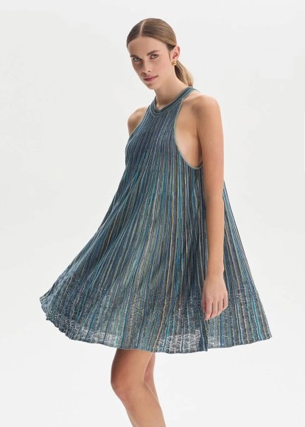 COLOR BLOCK FESTIVAL MINI KNIT DRESS - 4