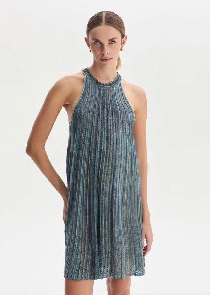 COLOR BLOCK FESTIVAL MINI KNIT DRESS - 2