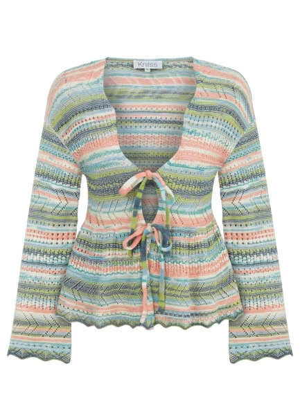 COLOR BLOCK KNIT CARDIGAN EXOTIC - 6