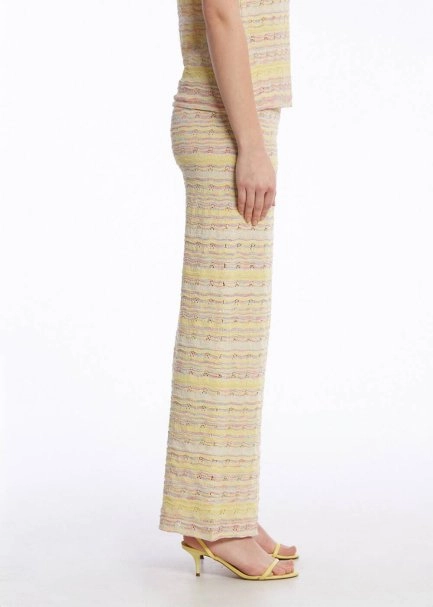 COLOR BLOCK KNIT PANTS - 3