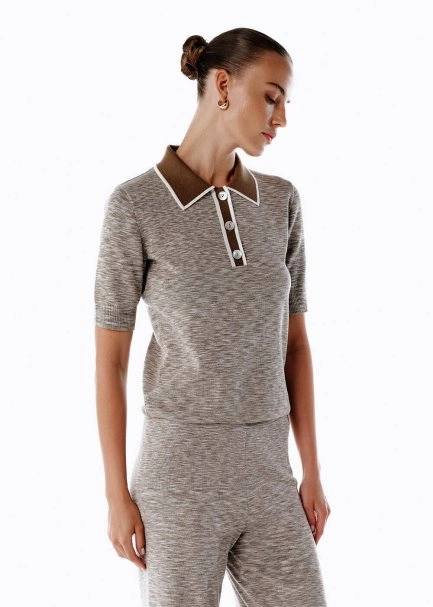 COLOR BLOCK KNIT PANTS NATURAL - 3