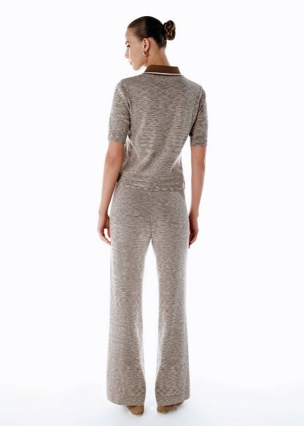 COLOR BLOCK KNIT PANTS NATURAL - 5