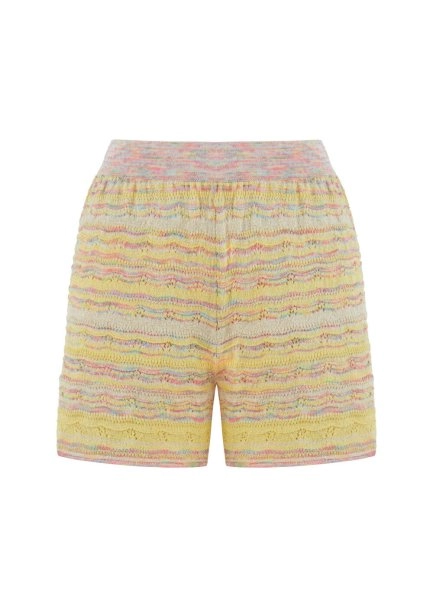 COLOR BLOCK KNIT SHORTS - 6