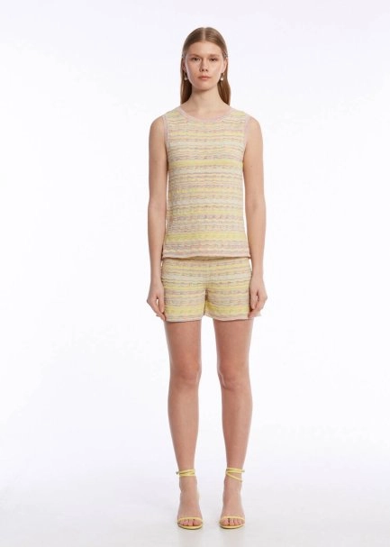 COLOR BLOCK KNIT SHORTS - 2