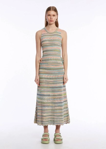 COLOR BLOCK KNIT SKIRT EXOTIC - 1