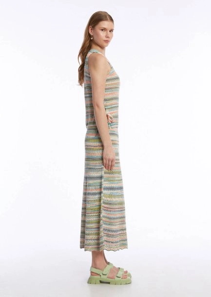 COLOR BLOCK KNIT SKIRT EXOTIC - 4