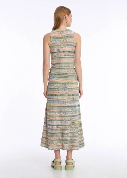 COLOR BLOCK KNIT SKIRT EXOTIC - 5