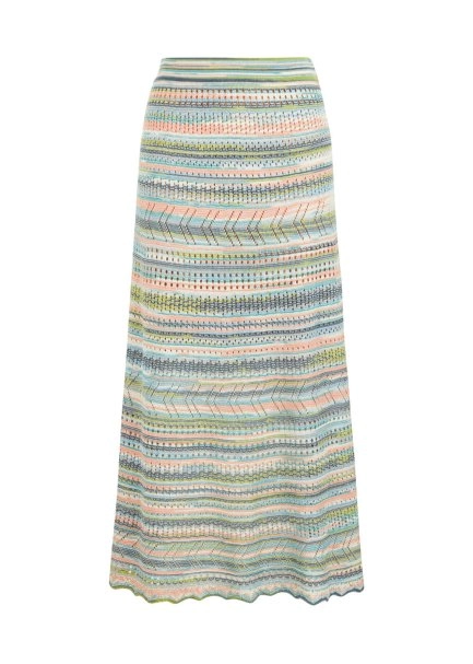 COLOR BLOCK KNIT SKIRT EXOTIC - 6