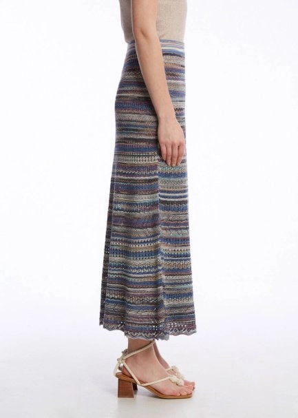 COLOR BLOCK KNIT SKIRT FESTIVAL - 3