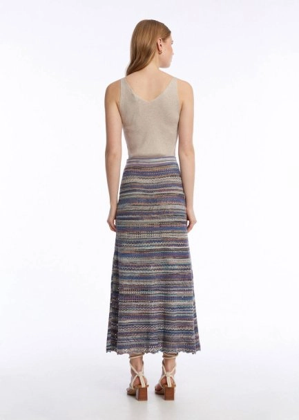 COLOR BLOCK KNIT SKIRT FESTIVAL - 5