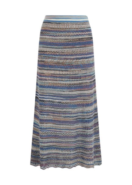 COLOR BLOCK KNIT SKIRT FESTIVAL - 6