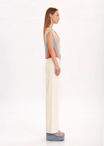 COLOR BLOCK KNIT TOP - 4