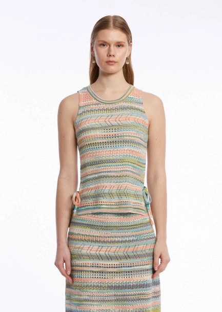 COLOR BLOCK KNIT TOP EXOTIC - 1