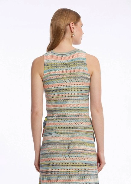 COLOR BLOCK KNIT TOP EXOTIC - 5