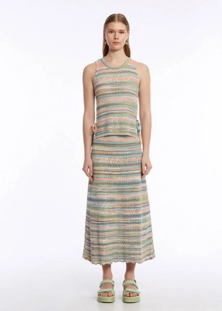 COLOR BLOCK KNIT TOP EXOTIC - 2