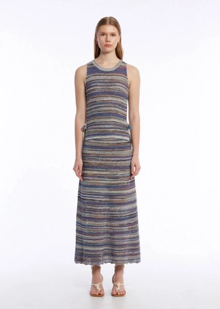 COLOR BLOCK KNIT TOP FESTIVAL - 2