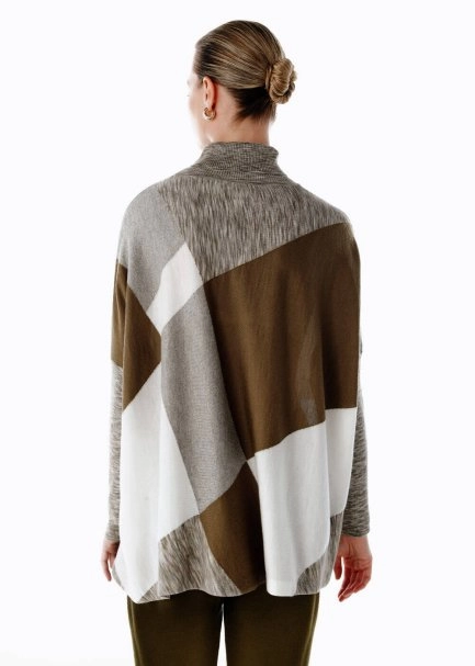 COLOR BLOCK MERINO WOOL BLEND KNIT TUNIC - 5