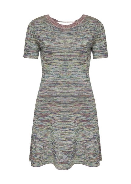 COLOR BLOCK MINI KNIT DRESS - 6