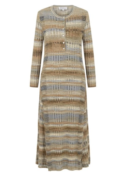 COLOR BLOCK ORGANIC COTTON KNIT DRESS - 6