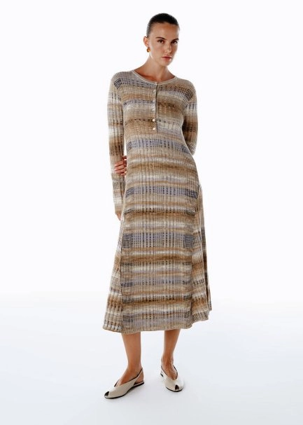 COLOR BLOCK ORGANIC COTTON KNIT DRESS - 4