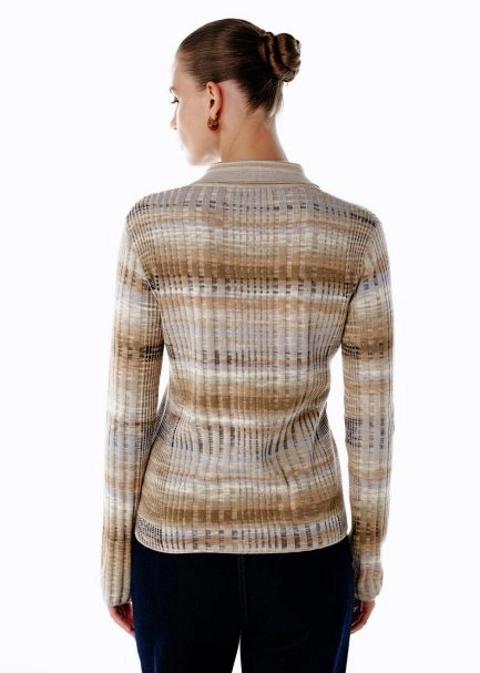 COLOR BLOCK ORGANIC COTTON KNIT TOP - 5