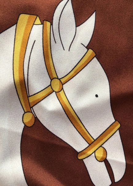 COLOR BLOCK PHERAHS LOGOED PURE SILK SCARF - 3