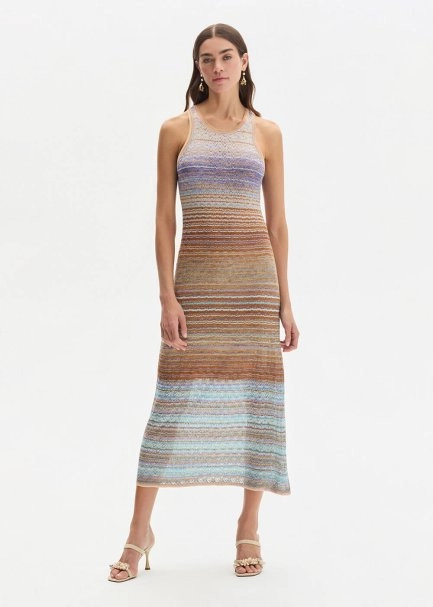 COLOR BLOCK SOFT CANDY KNIT DRESS - 1
