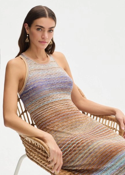 COLOR BLOCK SOFT CANDY KNIT DRESS - 4