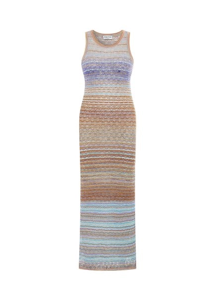 COLOR BLOCK SOFT CANDY KNIT DRESS - 6
