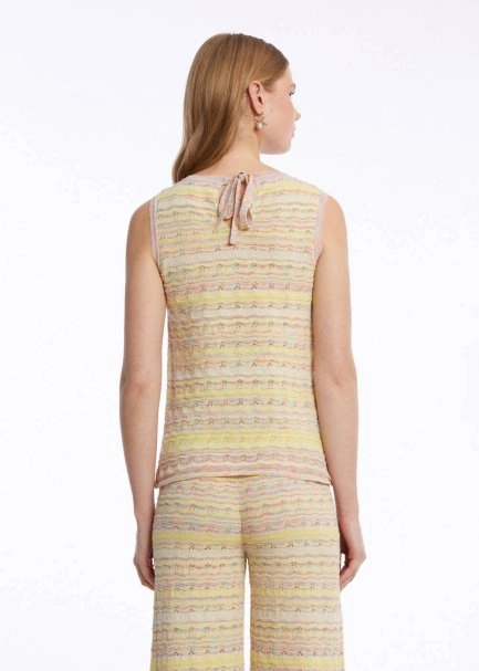 COLOR BLOCK SOFT CANDY KNIT TOP - 5