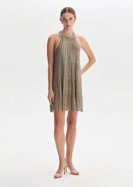 COLOR BLOCK SOFT CANDY MINI KNIT DRESS - 3