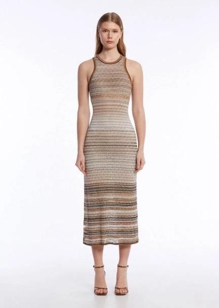 COLOR BLOCK TERRA KNIT DRESS - 1