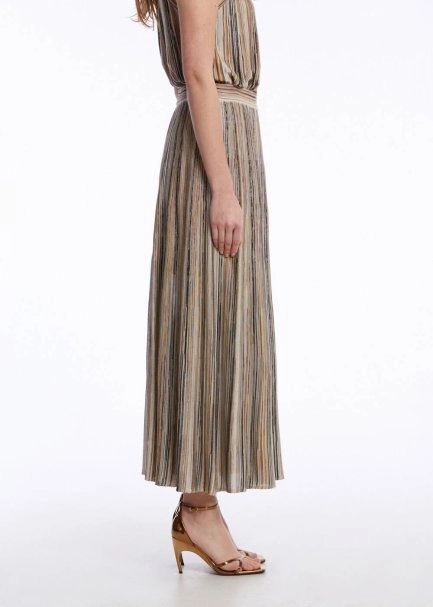 COLOR BLOCK TERRA KNIT SKIRT - 3