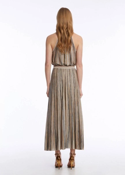 COLOR BLOCK TERRA KNIT SKIRT - 5