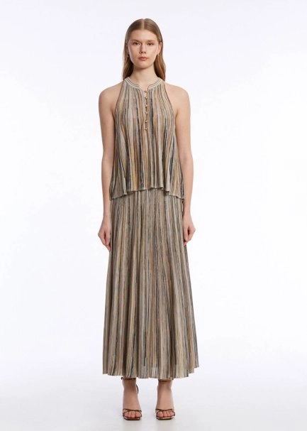 COLOR BLOCK TERRA KNIT TOP - 2