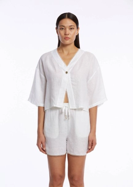 CONTRAST DETAILED PEARLY KNIT TOP - 1