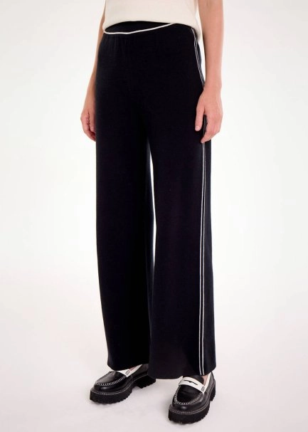 CONTRAST STRIPED KNIT PANTS - 3