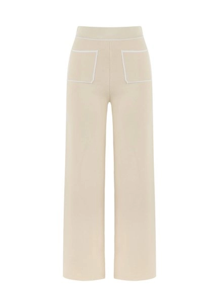 CONTRAST STRIPED SAND KNIT PANTS - 6