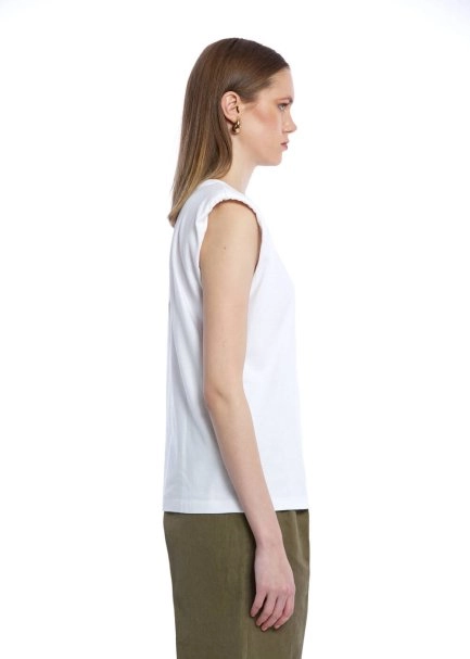 COTTON BASIC WHITE T-SHIRT - 4
