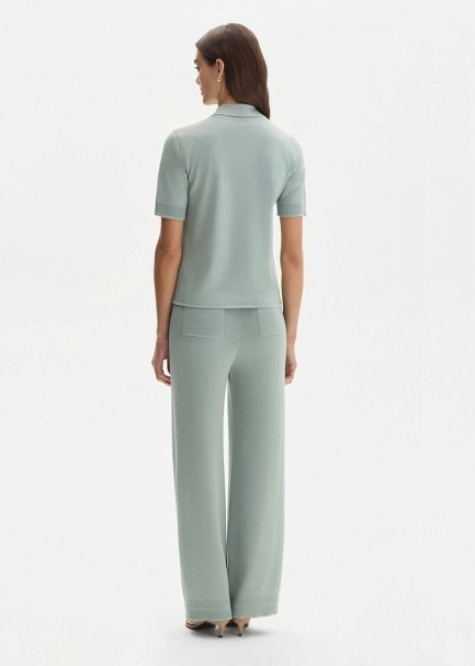 COTTON SILK BLEND CLAY KNIT TOP - 5