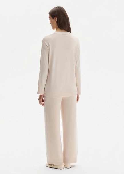 COTTON SILK BLEND NATURAL KNIT CARDIGAN - 5