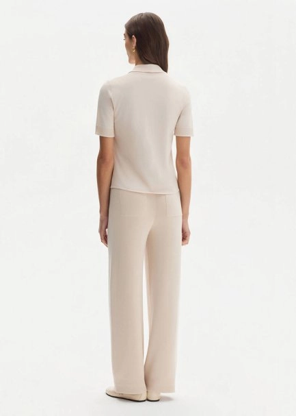 COTTON SILK BLEND NATURAL KNIT TOP - 5