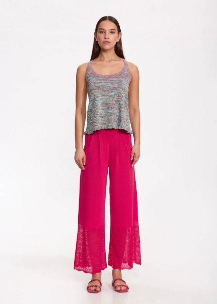 CROSS BACK STRAPS KNIT TOP - 2