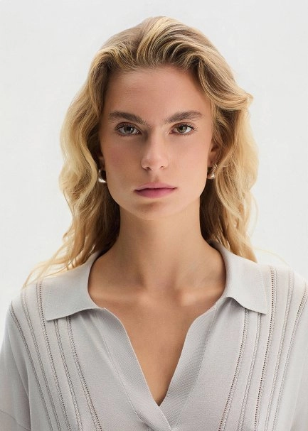 CRYSTAL SILK BLEND POLO NECK SWEATER - 3