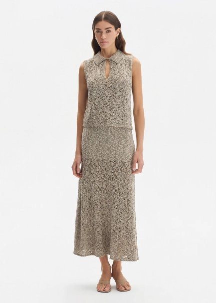 Damla Yaka Kahve Triko Üst - 2