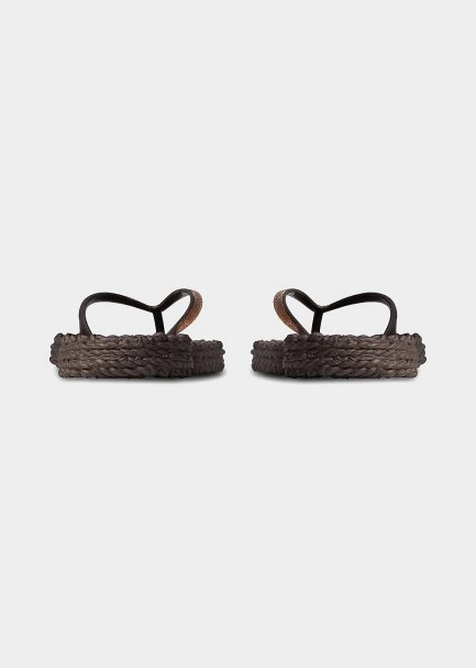 Dark Brown Glitter Flip Flops | ILSE JACOBSEN - 4