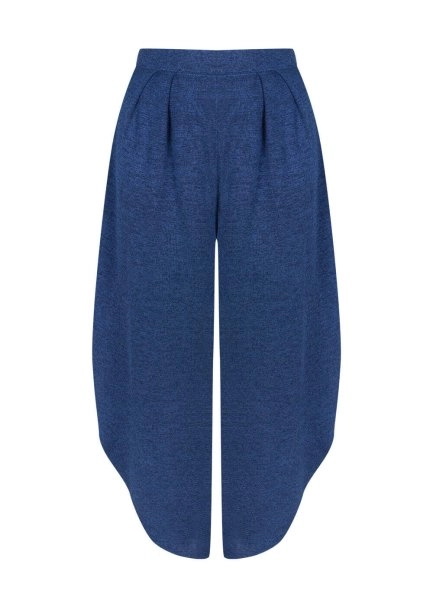 Deep Side Slit Detailed Ocean Knit Pants - 7