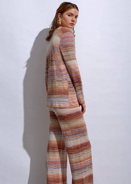 Degrade Desenli Lila Triko Pantolon - 5